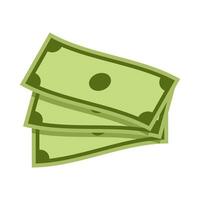 Flat illustration of money on isolated background vector