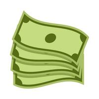 Flat illustration of money on isolated background vector