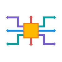 Flat illustration of infographic elements on isolated background vector
