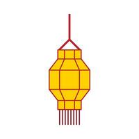 Flat illustration of chinese new year ornament on isolated background vector