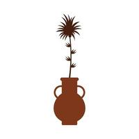 Flat illustration of Boho style houseplants on isolated background vector