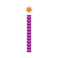 Flat illustration of firecracker on isolated background vector