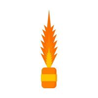 Flat illustration of firecracker on isolated background vector