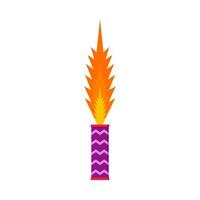 Flat illustration of firecracker on isolated background vector