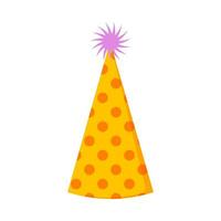 Flat illustration of party hat on isolated background vector