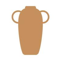 Vintage flower pot boho style flat illustration on isolated background vector