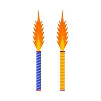 Flat illustration of firecracker on isolated background vector