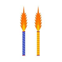 Flat illustration of firecracker on isolated background vector