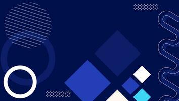 abstract geometric shapes composition background Blue Color. Abstract geometric shapes composition for web banner, flyer, poster, brochure, cover vector