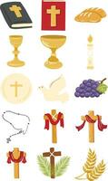 Handdrawn Holy Week Elements Set vector