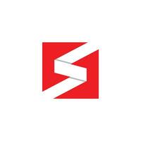 Initial Letter S Logo Image. Square Shape with Negative Space S Letter isolated on white Background. Flat Vector Logo Design Template Element for Business and Branding Logos.Initial Letter S Logo