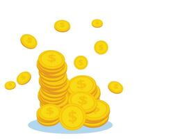 gold coin finance and investment concept vector