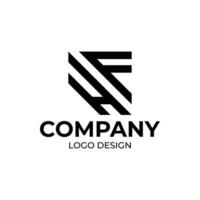 Vector creative letter HF logo design template