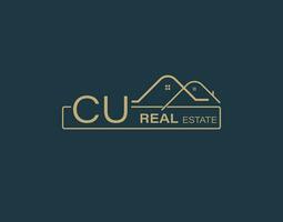 CU Real Estate and Consultants Logo Design Vectors images. Luxury Real Estate Logo Design