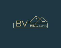 BV Real Estate and Consultants Logo Design Vectors images. Luxury Real Estate Logo Design