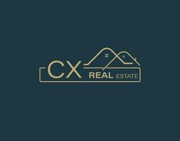 CX Real Estate and Consultants Logo Design Vectors images. Luxury Real Estate Logo Design