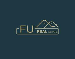 FU Real Estate and Consultants Logo Design Vectors images. Luxury Real Estate Logo Design