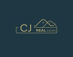 CJ Real Estate and Consultants Logo Design Vectors images. Luxury Real Estate Logo Design