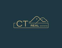 CT Real Estate and Consultants Logo Design Vectors images. Luxury Real Estate Logo Design