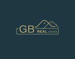 GB Real Estate and Consultants Logo Design Vectors images. Luxury Real Estate Logo Design