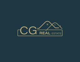 CG Real Estate and Consultants Logo Design Vectors images. Luxury Real Estate Logo Design