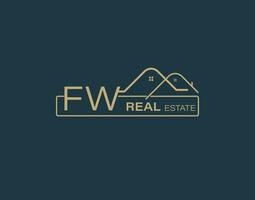 FW Real Estate and Consultants Logo Design Vectors images. Luxury Real Estate Logo Design