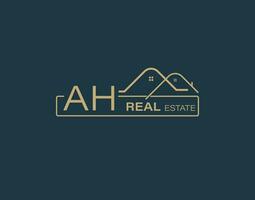 AH Real Estate and Consultants Logo Design Vectors images. Luxury Real Estate Logo Design