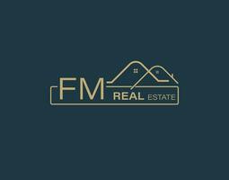FM Real Estate and Consultants Logo Design Vectors images. Luxury Real Estate Logo Design