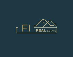 FI Real Estate and Consultants Logo Design Vectors images. Luxury Real Estate Logo Design