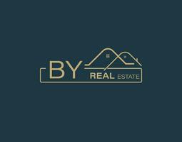 BY Real Estate and Consultants Logo Design Vectors images. Luxury Real Estate Logo Design