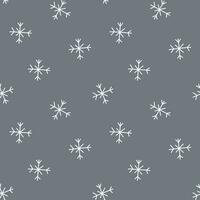 The Christmas pattern with elements - Christmas trees, gifts, stars, snowflakes, and ornaments. The hand-drawn element. Seamless pattern for wrapping paper, textile prints, and background designs. vector