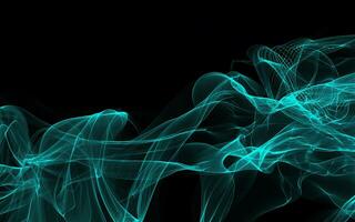 Dark abstract background with a glowing abstract waves photo