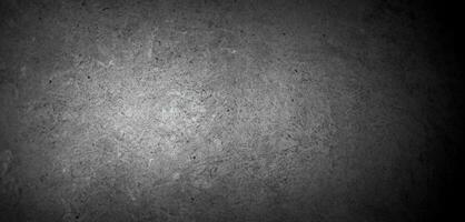 Old wall texture cement dark black gray  background abstract grey color design are light with white gradient background. photo