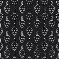 Seamless pattern with white outline cones vector