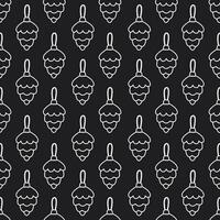 Seamless pattern with white outline cones vector