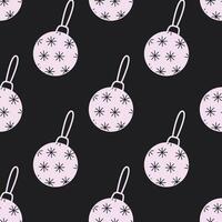 Seamless pattern with Christmas balls vector