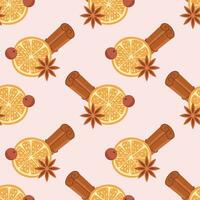 Seamless pattern with spice vector