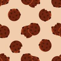 Bakery seamless pattern with Cookies vector