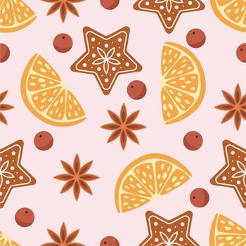 sin costura modelo con especias vector