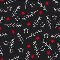 Seamless pattern with winter brunches vector