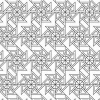 Repeating Geometric Seamless Monochrome Pattern Vector Art