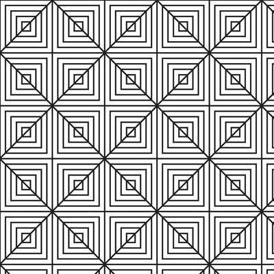 Abstract Repeating Geometric Stripes Tiling Seamless Monochrome Pattern Vector Art