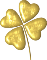 Golden clover illustration png