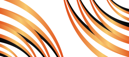 abstrait tigre rayures Orange pente des sports bannière modèle transparent png