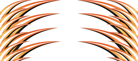 astratto acuto onda strisce arancia pendenza confine auto livrea avvolgere adesivi trasparente png