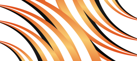 abstrato tigre listras garras curva laranja gradiente fundo transparente png