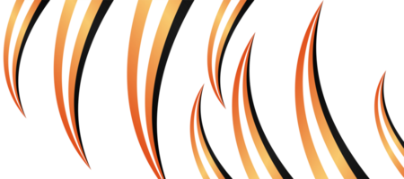 abstrakt Scharf Kurve Klaue Orange Gradient Sport Auto Lackierung Aufkleber Vorlage transparent png