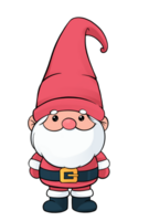 Cute Gnome Santa Claus in Christmas costume png