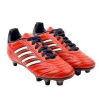 ai generado producto fotografía de rojo y negro fútbol americano Zapatos png