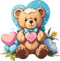 AI generated Teddy Bear Illustration Image png